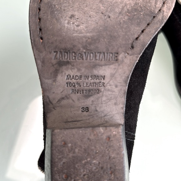 Zadig & Voltaire 100% leather black Boots with silver metal studs EUR size 36 - Picture 16 of 16